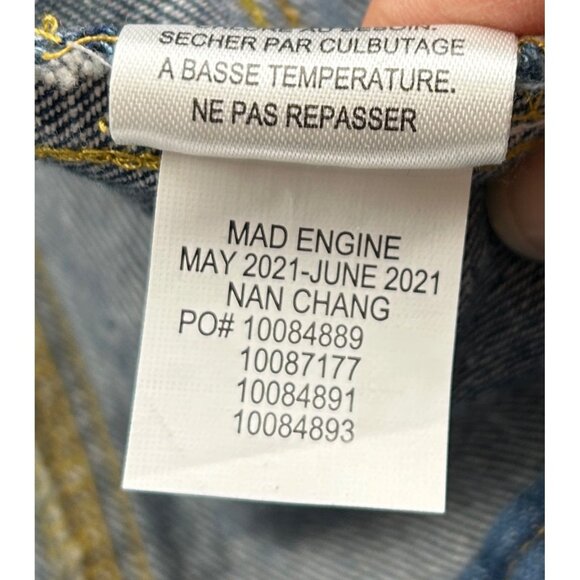 Disney Mickey Mouse Jean Jacket Womens XS Blue Denim Hooded Embroidered Patch - Picture 11 of 13